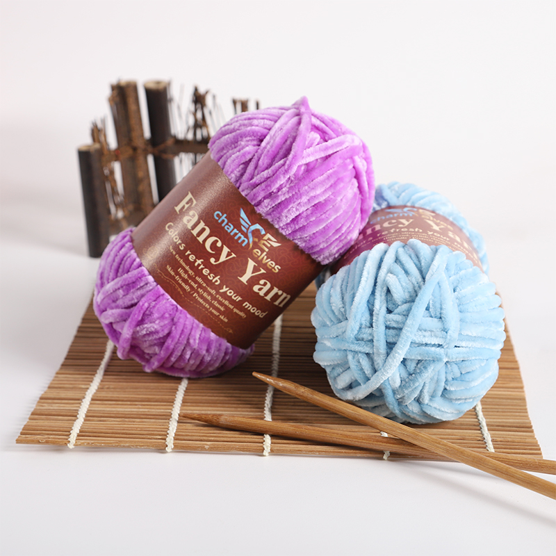 Woven Scarf Blanket - 2-Pack of Chenille Warm Velvet Yarn,