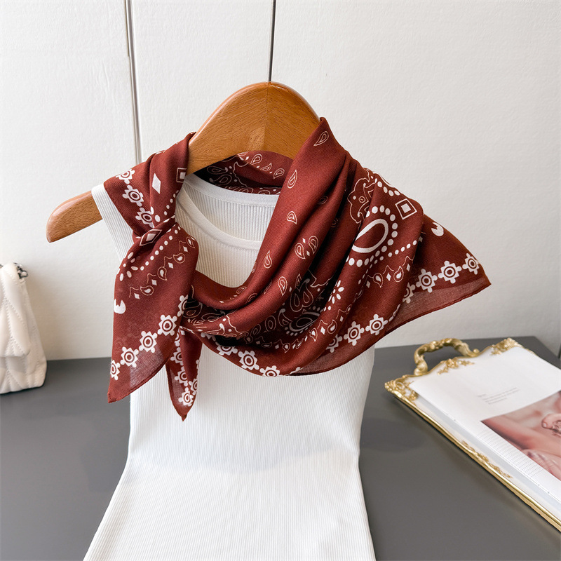Pure Cotton Women Scarf Square - Bandana Cotton ulasan dan harga