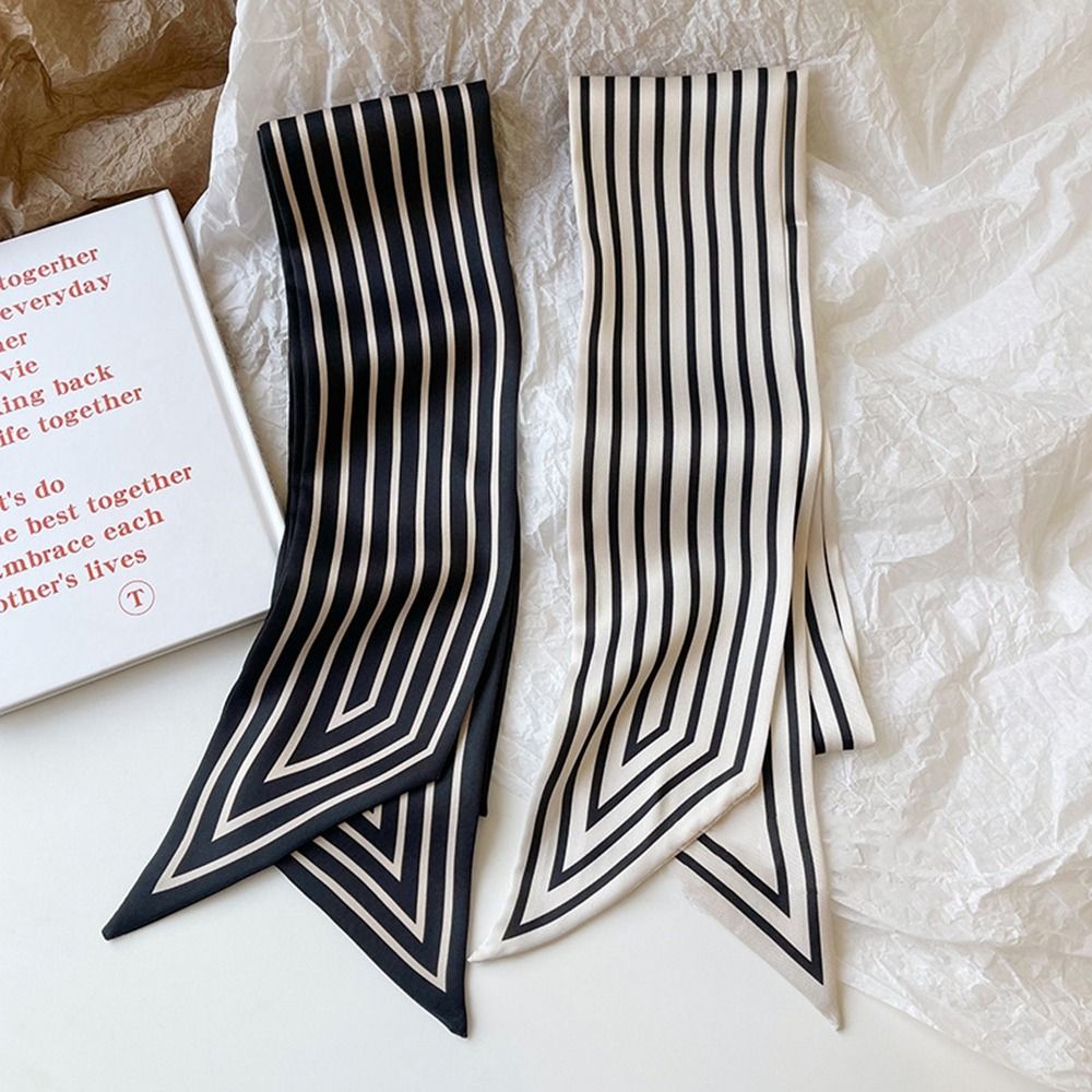 Tie Ribbon Headband Neckerchie - Silk Tie Striped ulasan dan harga