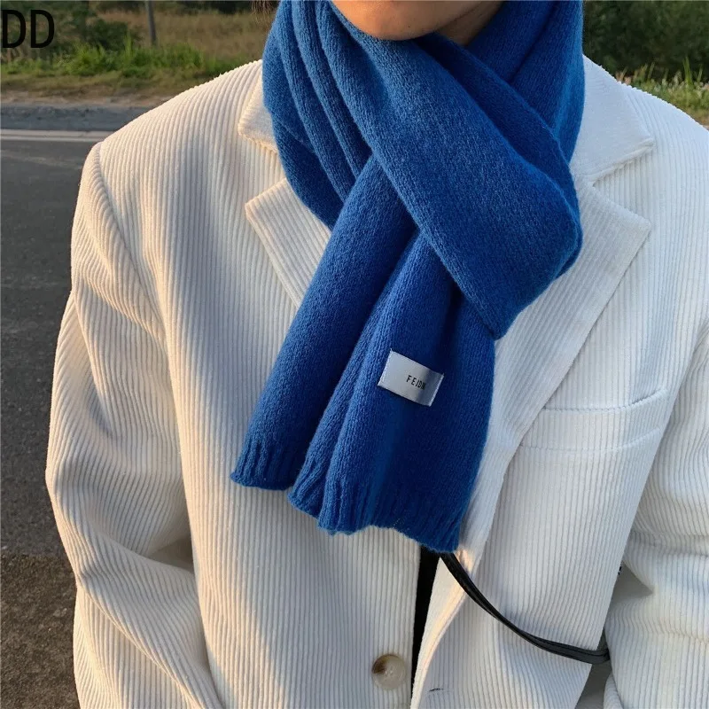 Simple Chic Solid Soft Scarf A - Muffler Men Wool ulasan dan harga