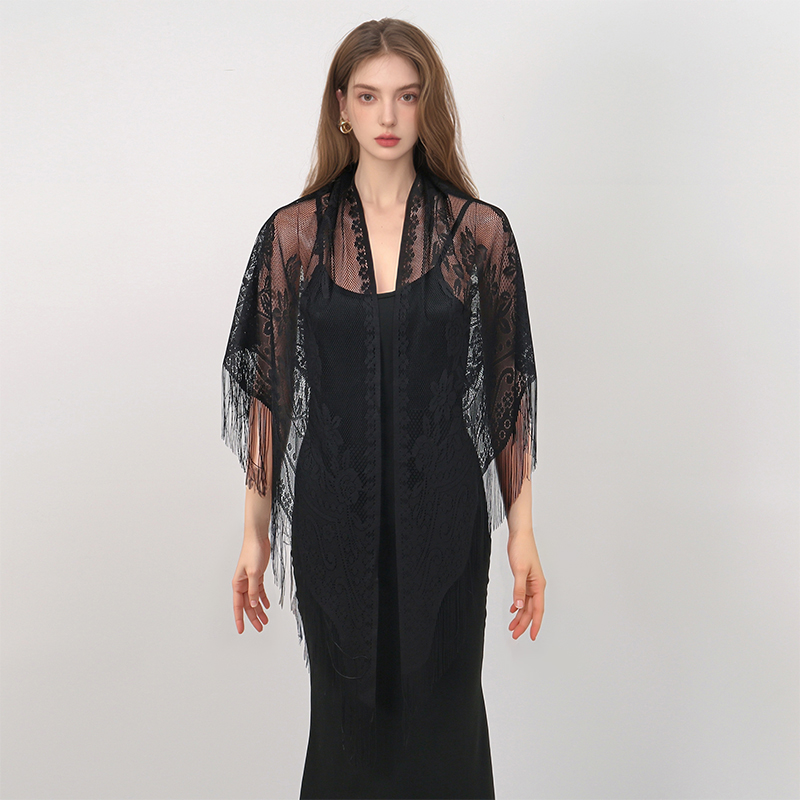 New Embroidery Lace Scarf Shaw - Stole Wedding Shawl ulasan dan harga