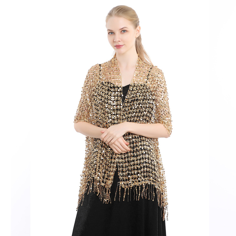 European and American Sequins  - Stole Wedding Shawl ulasan dan harga