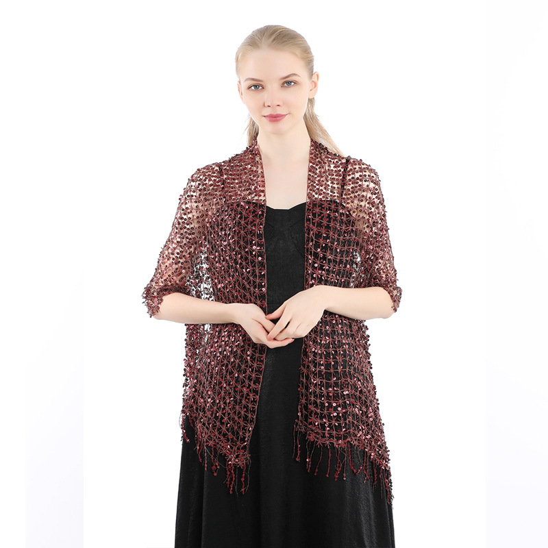 European and American Sequins  - Stole Wedding Shawl ulasan dan harga