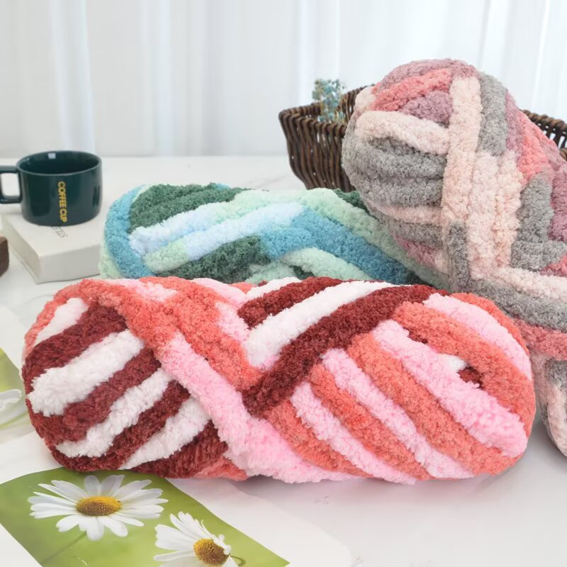 Cat Tail Yarn, Extra Thick Ice - Woven Scarf Blanket ulasan dan harga