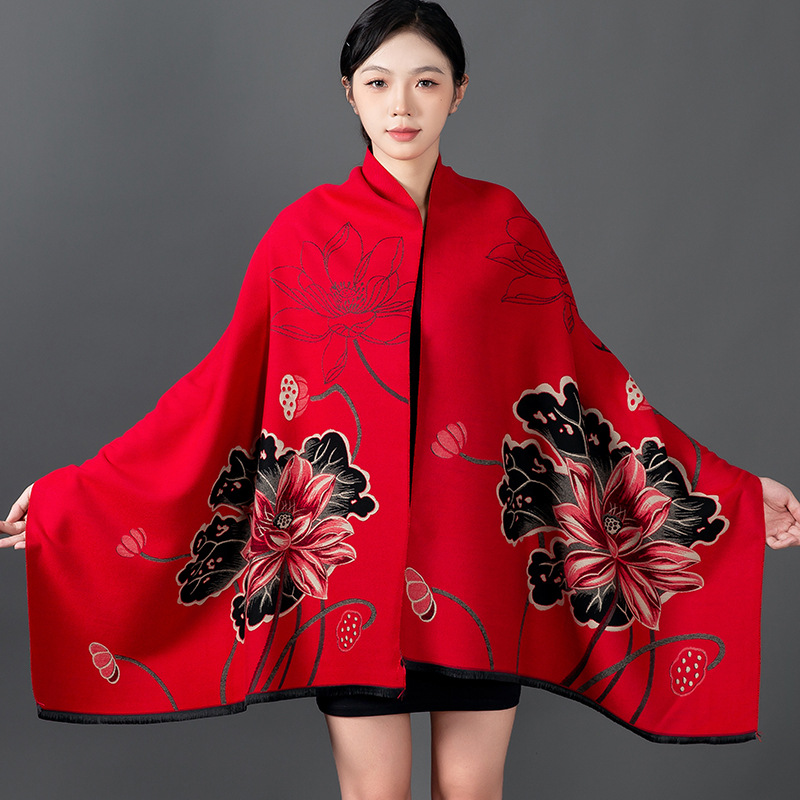 Women Winter Shawl Cashmere Sc - Woven Scarf Blanket ulasan dan harga