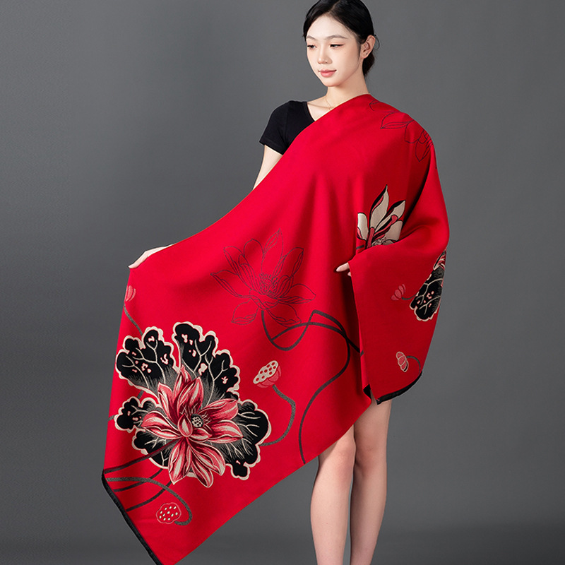 Women Winter Shawl Cashmere Sc - Woven Scarf Blanket ulasan dan harga