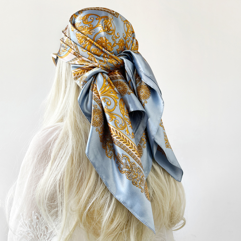 Silk Shawl Satin Square Scarf  - Scarf Silk Square ulasan dan harga
