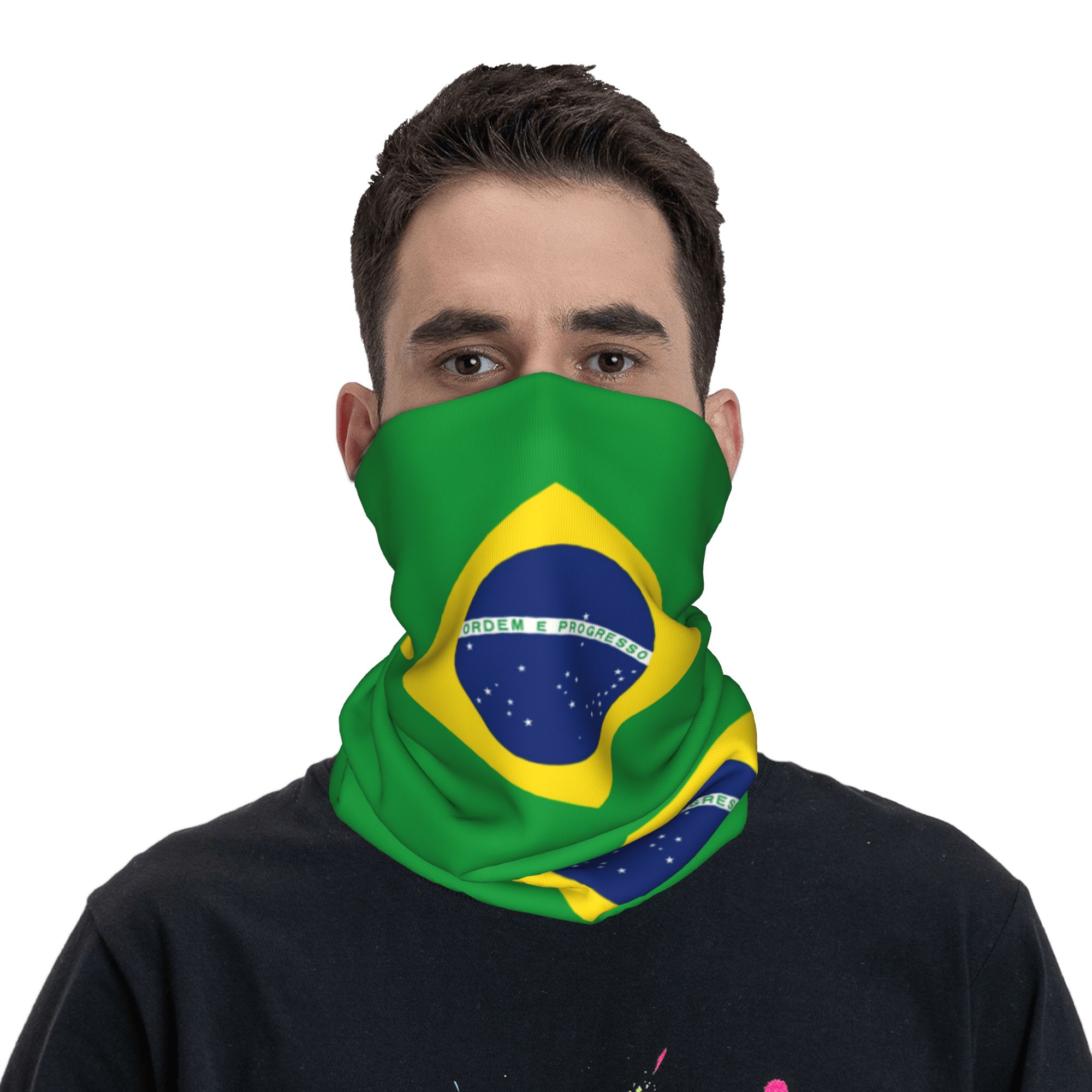 Custom Brazil Flag Bandana Nec - Neck Warmer Tube ulasan dan harga