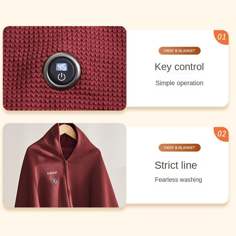 Fashion Wearable USB Electric  - Woven Scarf Blanket ulasan dan harga