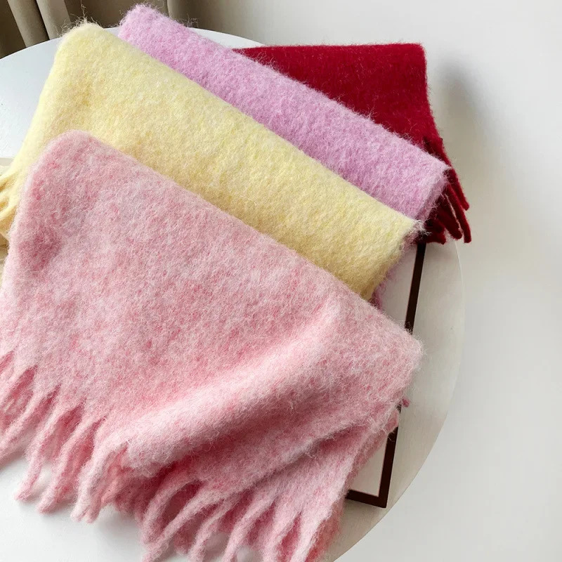 Scarf Lady Autumn Winter Solid - Muffler Men Wool ulasan dan harga
