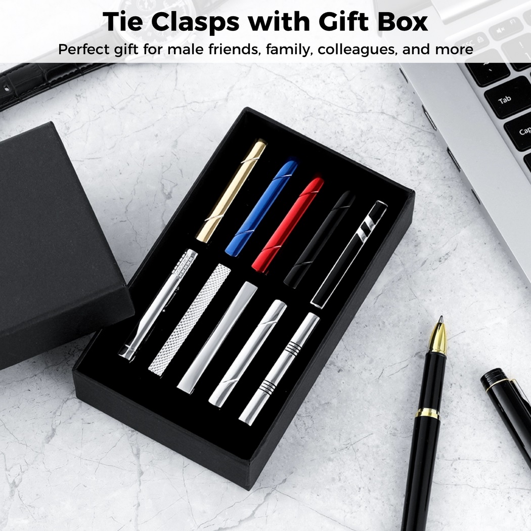 10Pcs Tie Clips Tie Clip Set F - Tie Bar Set Gift ulasan dan harga