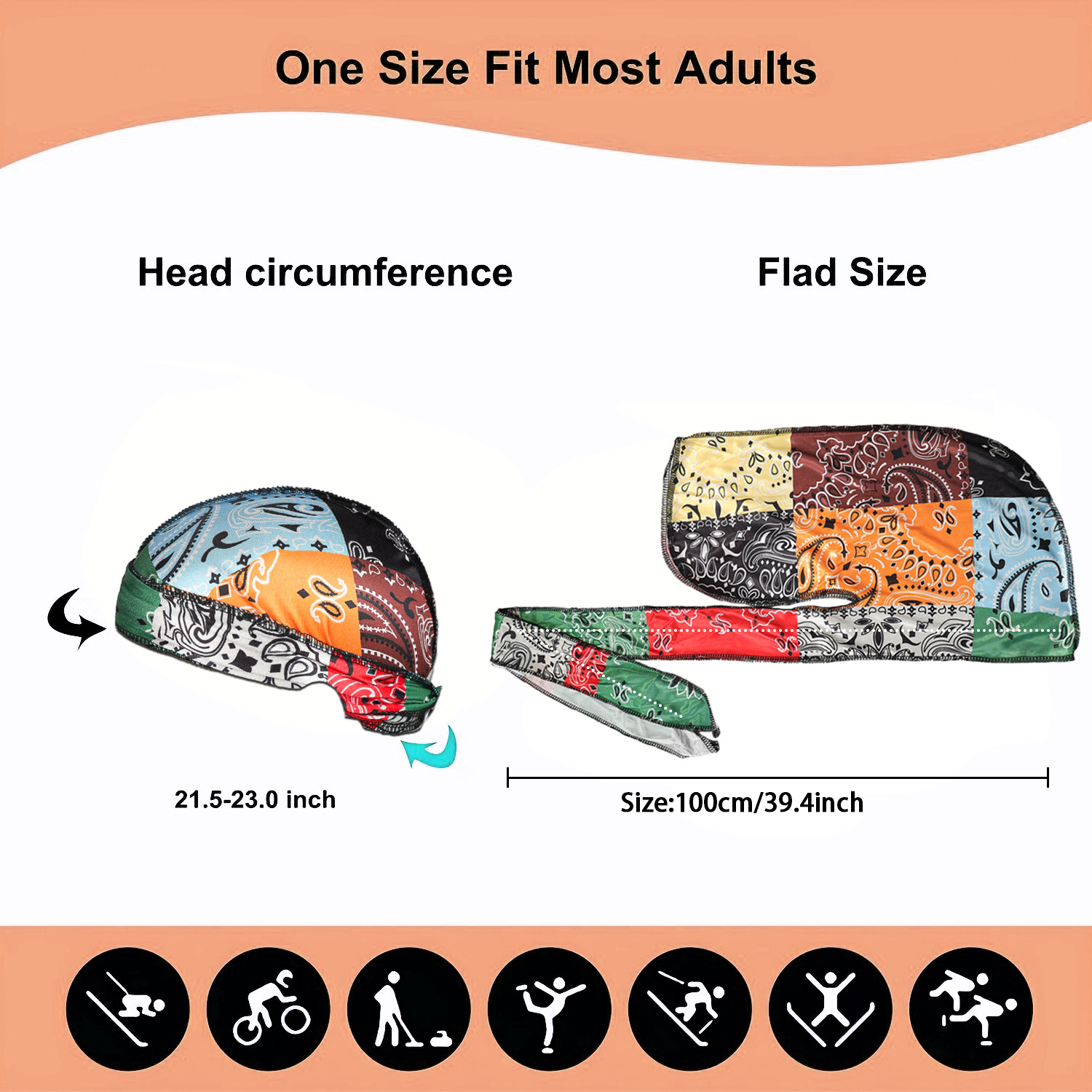 Paisley Printing Silky Durags  - Bandana Doo Rag ulasan dan harga