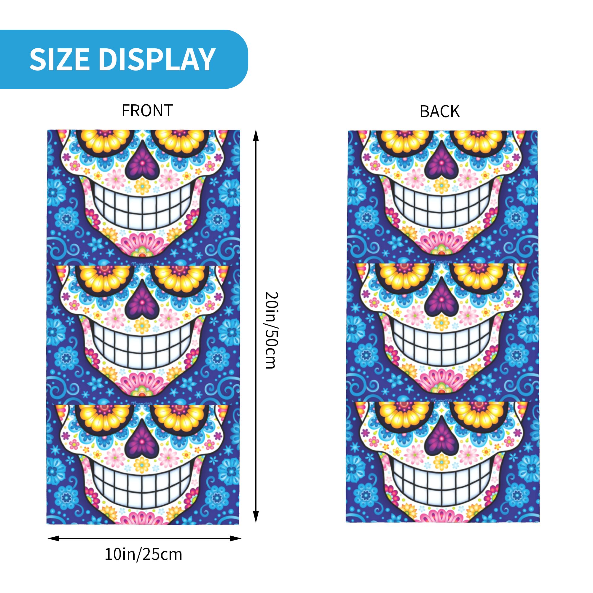Custom Day Of The Dead Sugar S - Neck Warmer Tube ulasan dan harga