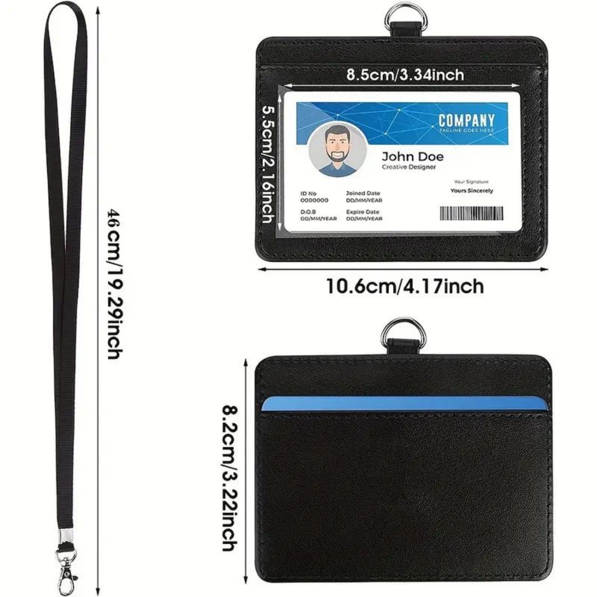 1 pc Horizontal ID badge holde - Lanyard Badge Holder ulasan dan harga
