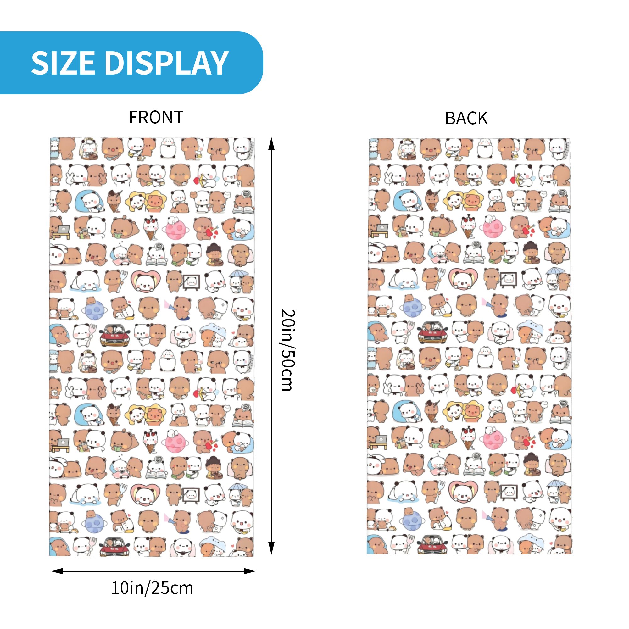 Custom Bear Cartoon Peach And  - Neck Warmer Tube ulasan dan harga