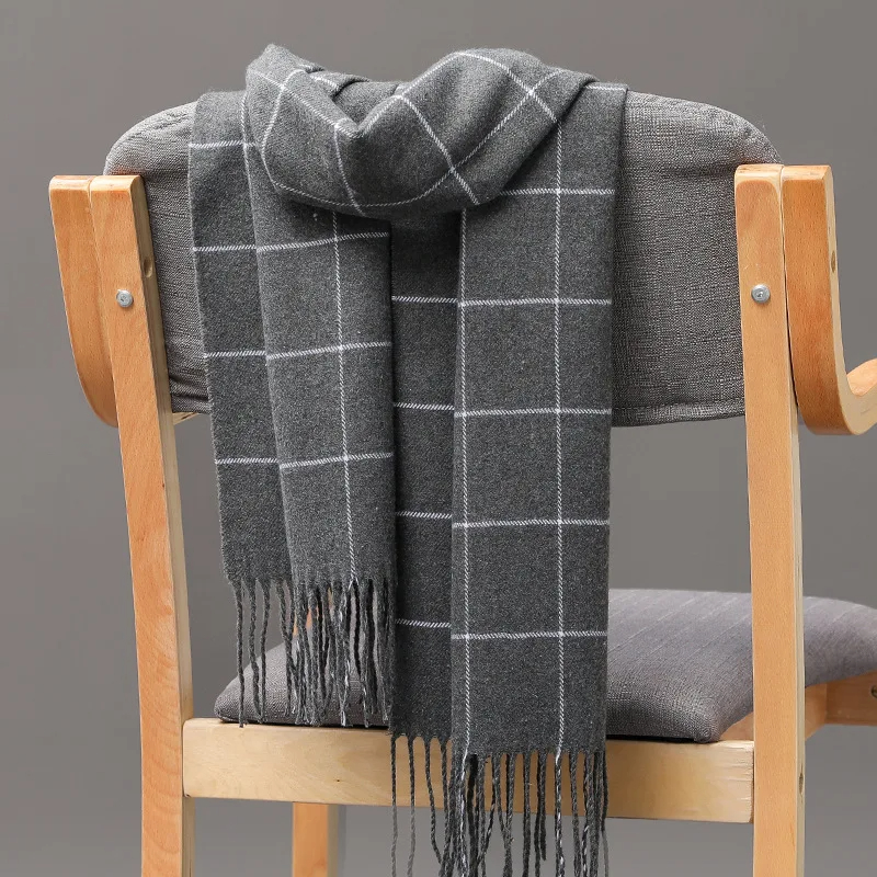 2023 New Winter Men Scarf Keep - Muffler Men Wool ulasan dan harga