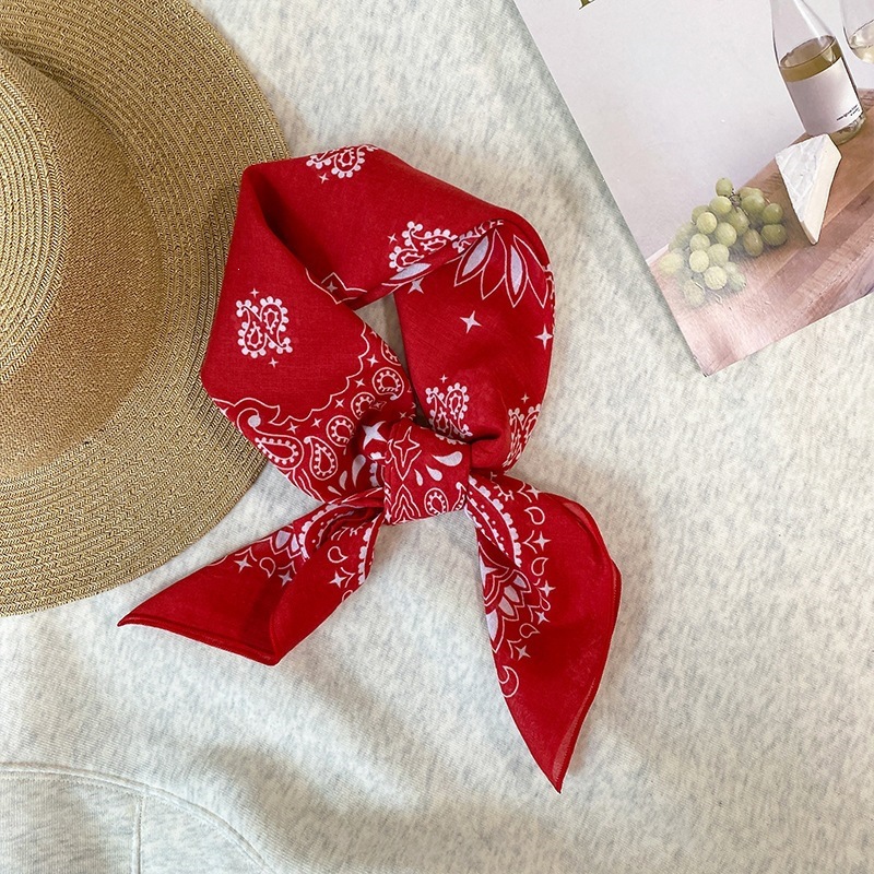 100% Cotton Square Scarf For W - Bandana Cotton ulasan dan harga