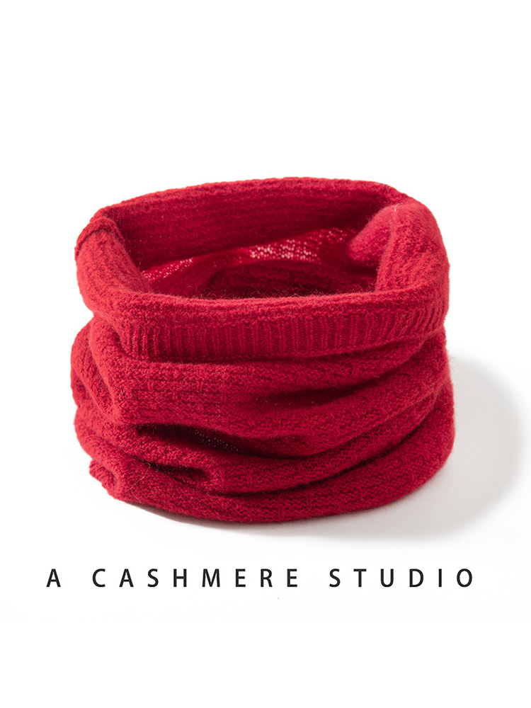 100% Pure Cashmere Waffle Knit - Infinity Scarf Knit ulasan dan harga