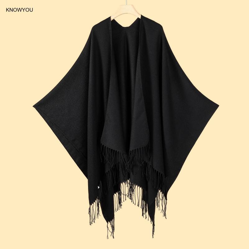 Solid Color Ponchos Men Women  - Muffler Men Wool ulasan dan harga