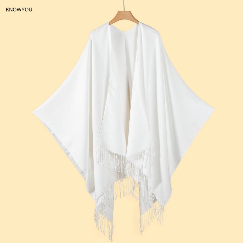 Solid Color Ponchos Men Women  - Muffler Men Wool ulasan dan harga