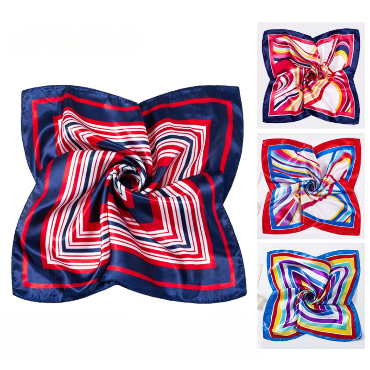 50*50cm Square Silk Scarves Sc - Ascot Neck Scarf ulasan dan harga