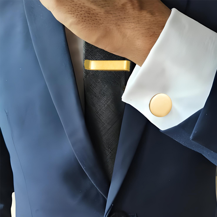 Freeteeme New Fashion Cufflink - Tie Bar Set Gift ulasan dan harga