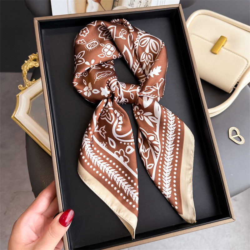 1Pc cashew print fashion silk  - Scarf Silk Square ulasan dan harga