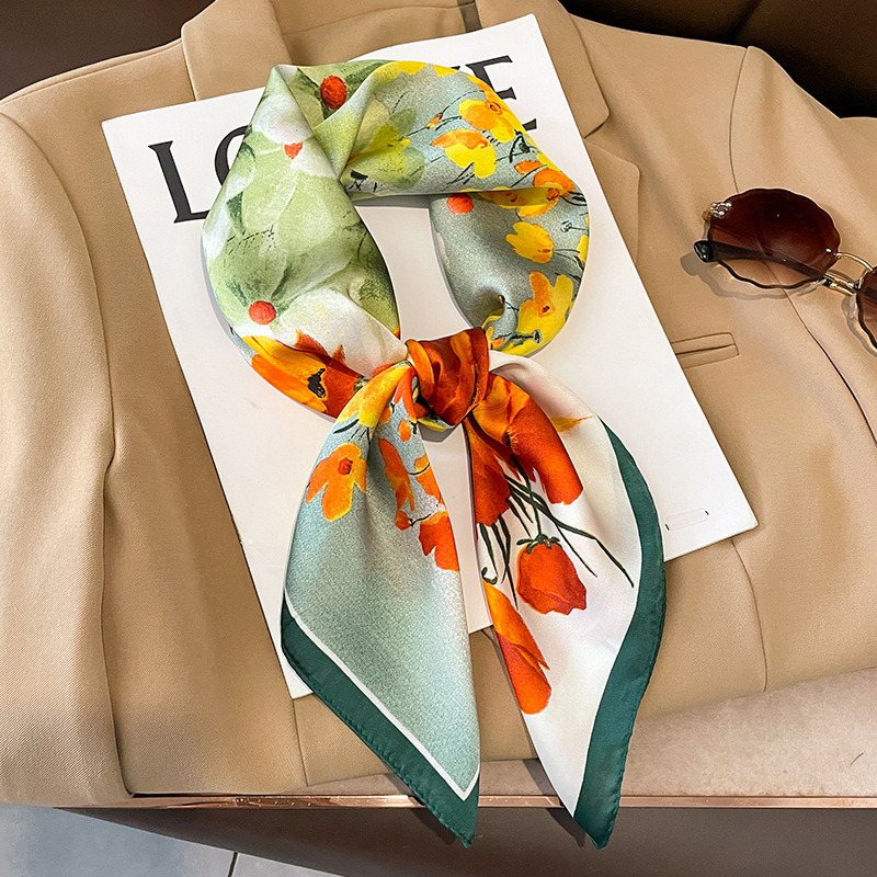 70x70cm Silk Scarf Square For  - Scarf Silk Square ulasan dan harga