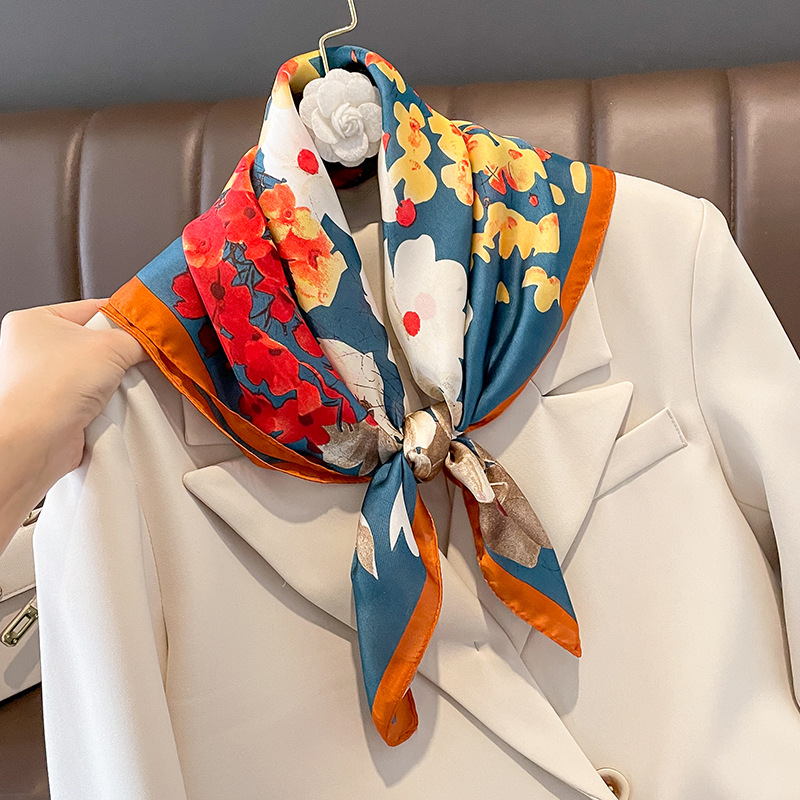 70x70cm Silk Scarf Square For  - Scarf Silk Square ulasan dan harga