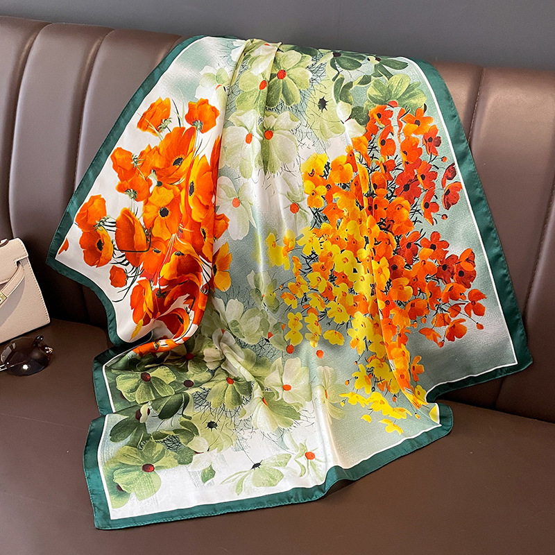 70x70cm Silk Scarf Square For  - Scarf Silk Square ulasan dan harga