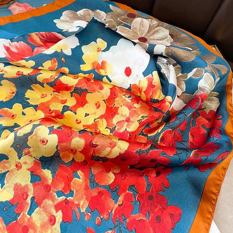 70x70cm Silk Scarf Square For  - Scarf Silk Square ulasan dan harga