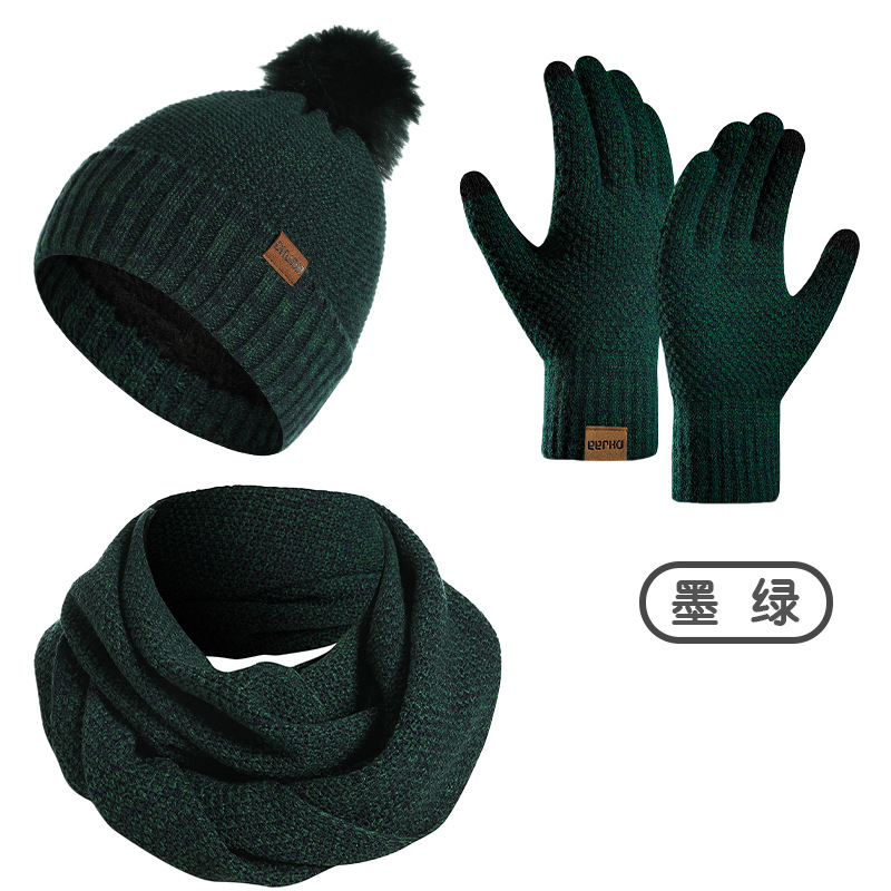 Women Winter 3Pcs Fleece Lined - Infinity Scarf Knit ulasan dan harga