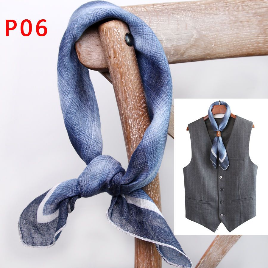 Men's Square Scarf with Button - Ascot Neck Scarf ulasan dan harga