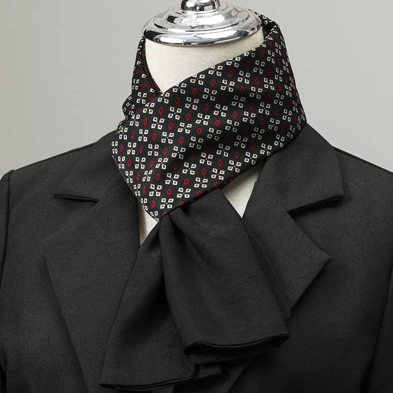 Men's Scarf Imitation Silk Nec - Ascot Neck Scarf ulasan dan harga