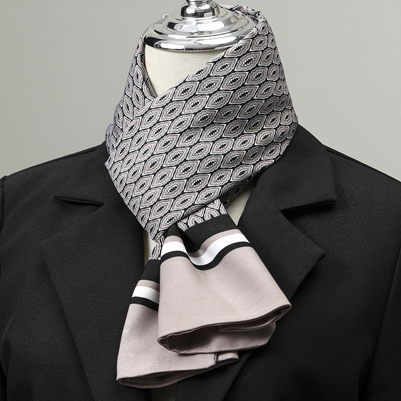 Men's Scarf Imitation Silk Nec - Ascot Neck Scarf ulasan dan harga