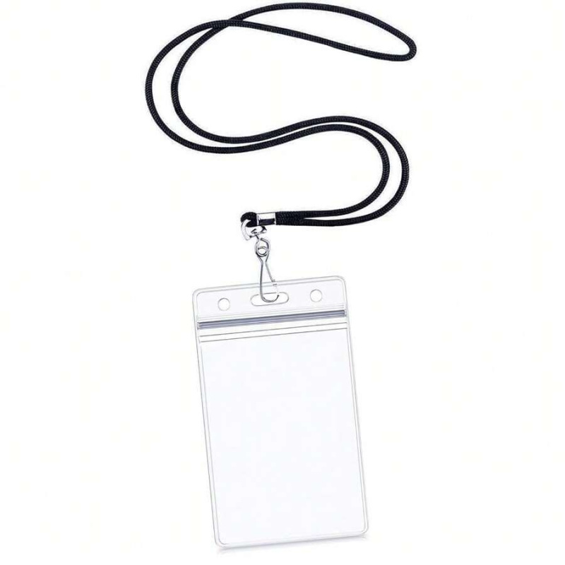 Vertical ID Card Name Tag Badg - Lanyard Badge Holder ulasan dan harga