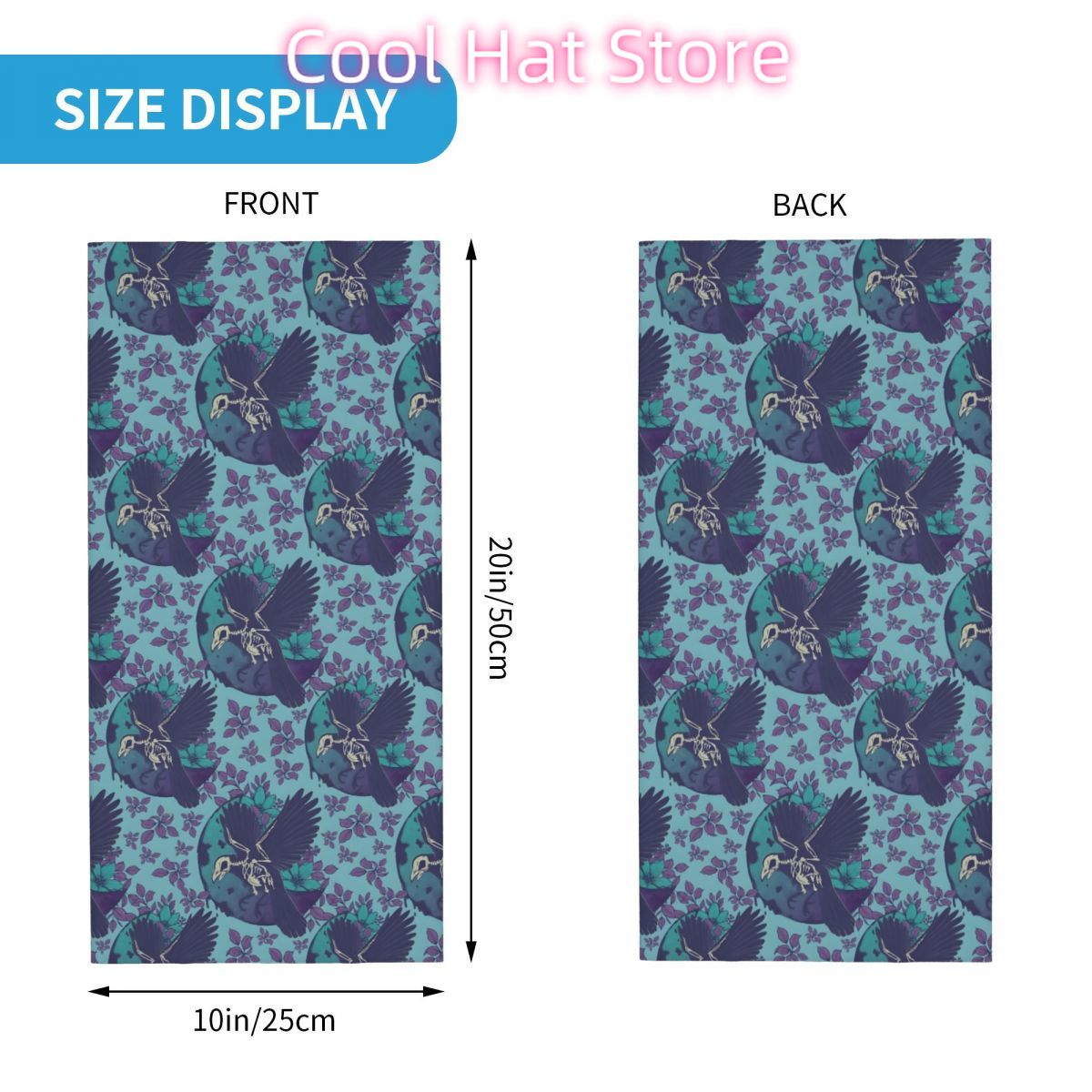 Raven Skeleton And Moon Headba - Neck Warmer Tube ulasan dan harga