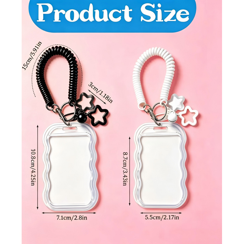 insUnique wavy edge ID card ho - Lanyard Badge Holder ulasan dan harga