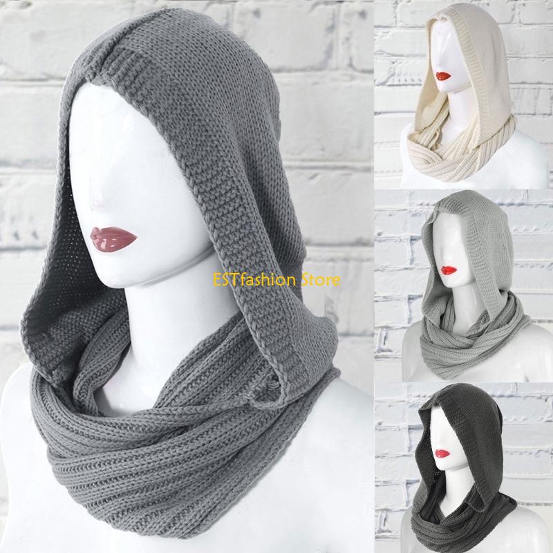 Y5GC Women Rib Knit for Infini - Infinity Scarf Knit ulasan dan harga