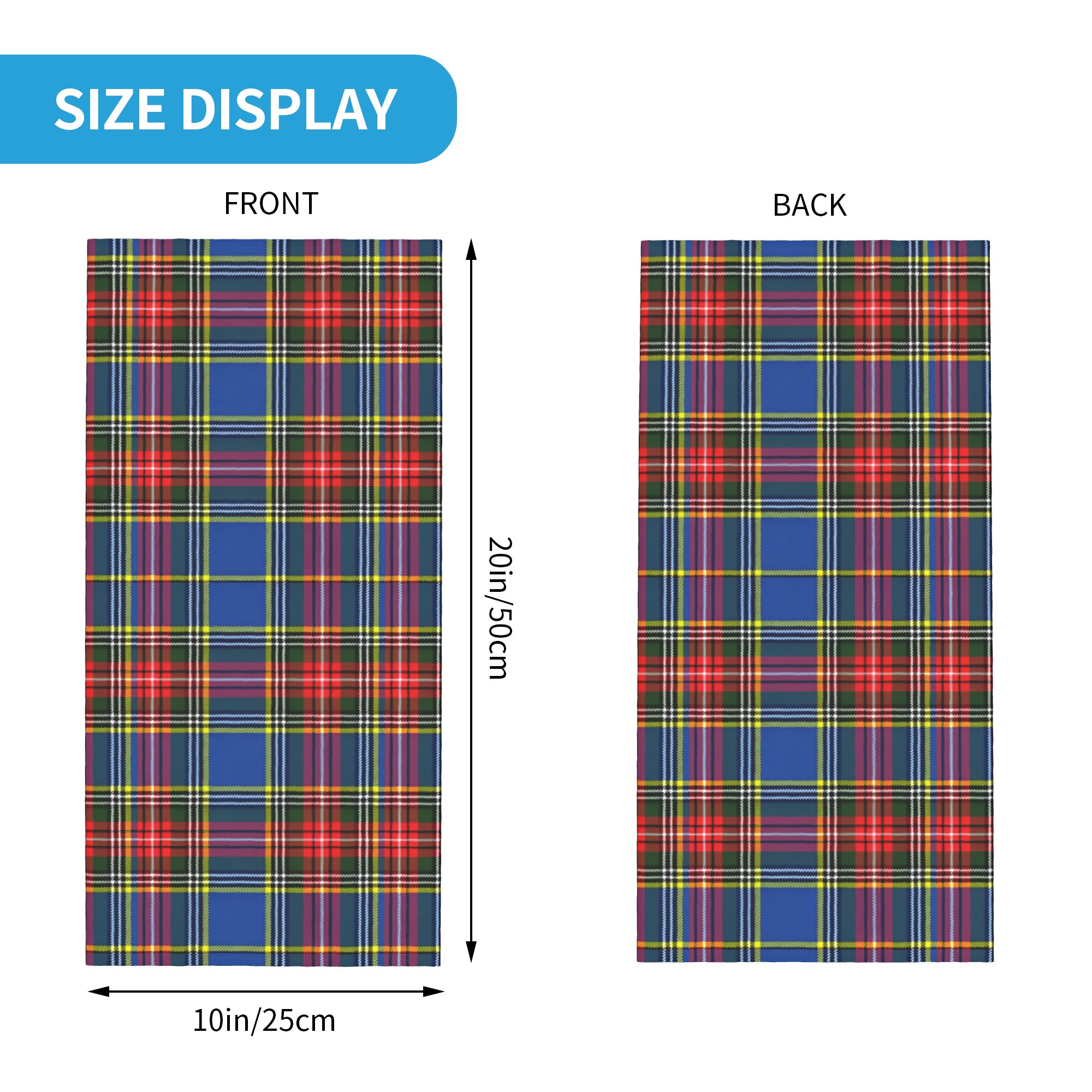 Custom Royal Tartan Plaid Wint - Neck Warmer Tube ulasan dan harga