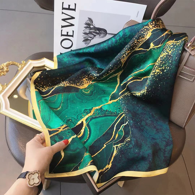 70x70cm Women Scarf Silk Feeli - Ascot Neck Scarf ulasan dan harga