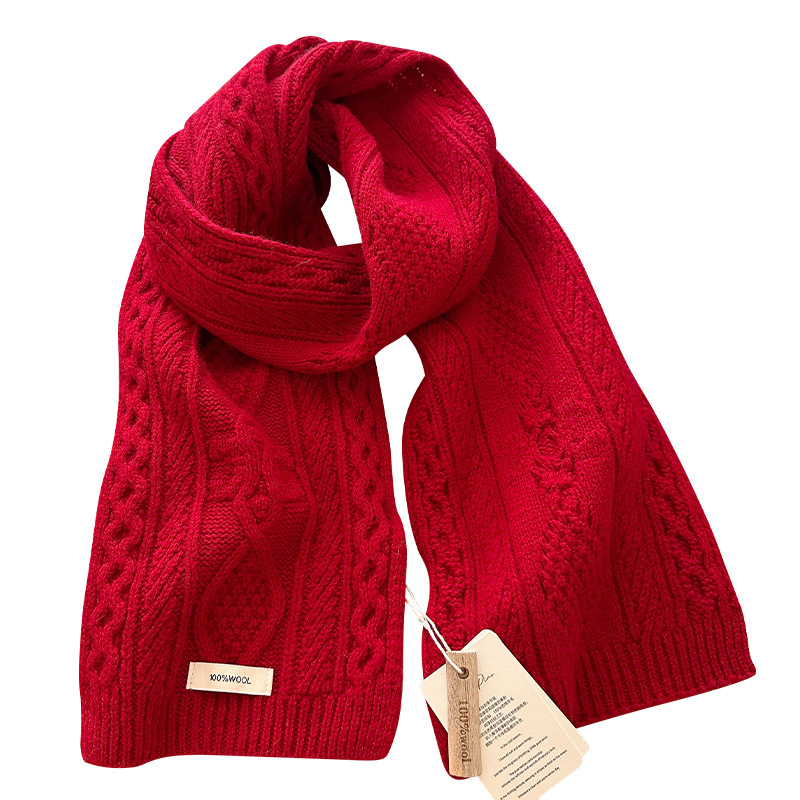Luxury 100% Wool Scarf Women M - Muffler Men Wool ulasan dan harga