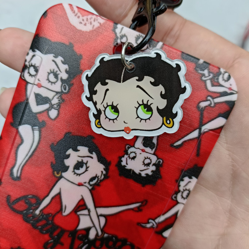 Betty Boop series anime bus ca - Lanyard Badge Holder ulasan dan harga