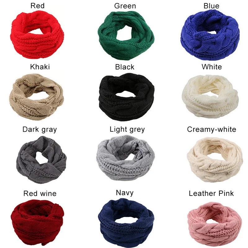 Men Women Boys Girls Thick Rib - Infinity Scarf Knit ulasan dan harga