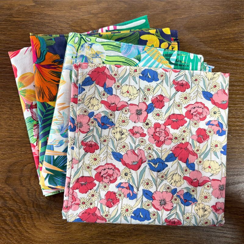 70cm Bandana Leaves Flowers Pr - Bandana Cotton ulasan dan harga