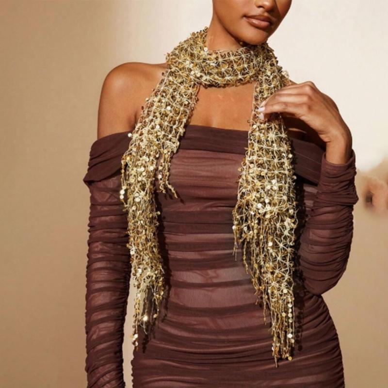 Y3NE Embellished Sequins Weddi - Stole Wedding Shawl ulasan dan harga