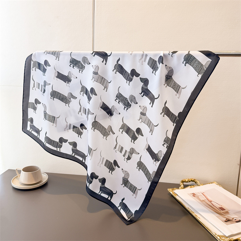 Ladies Cotton Dog Printed Squa - Bandana Cotton ulasan dan harga