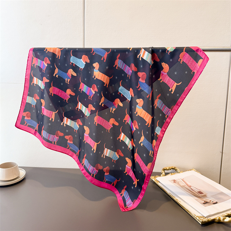 Ladies Cotton Dog Printed Squa - Bandana Cotton ulasan dan harga