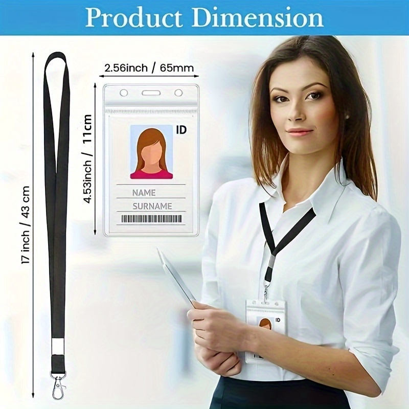 transparent waterproof name ba - Lanyard Badge Holder ulasan dan harga