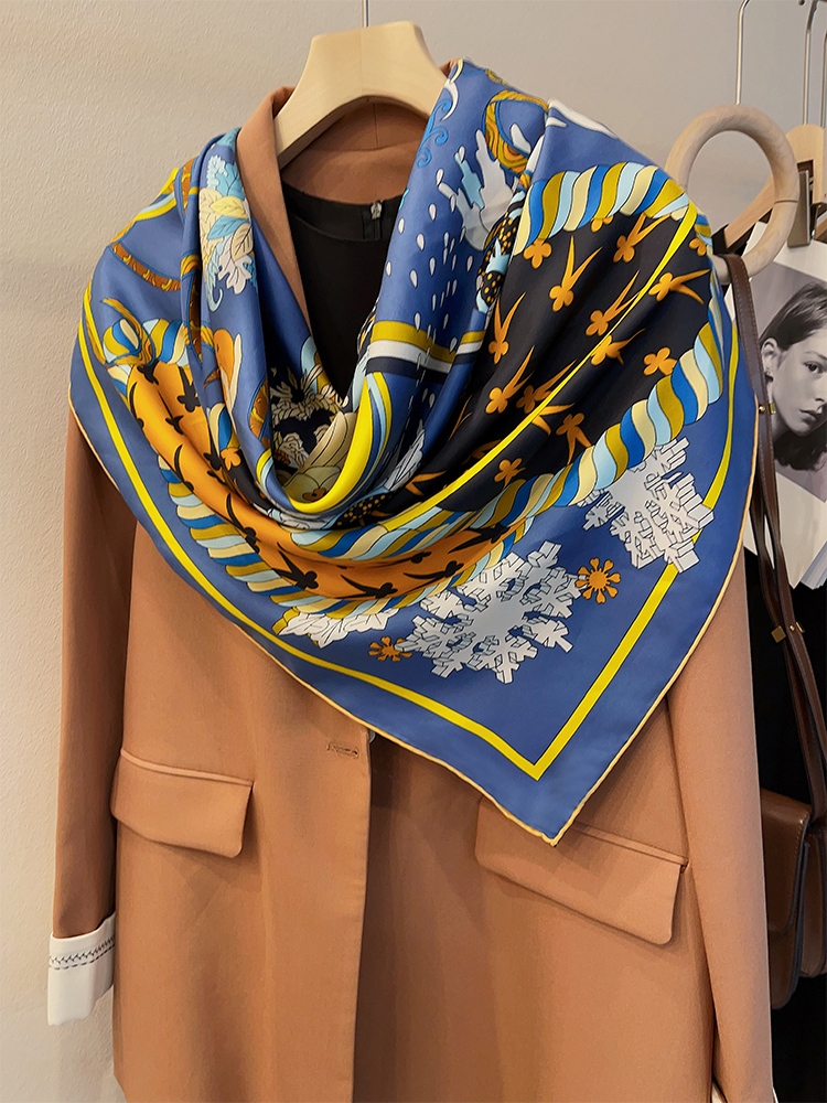 135CM 135CM Mulberry Silk Larg - Scarf Silk Square ulasan dan harga